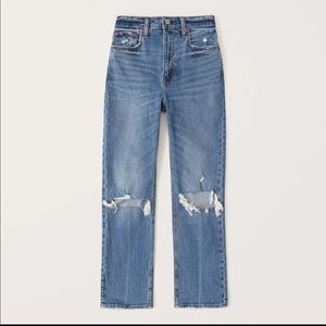 Abercrombie 90's ultra high rise straight curve love jeans